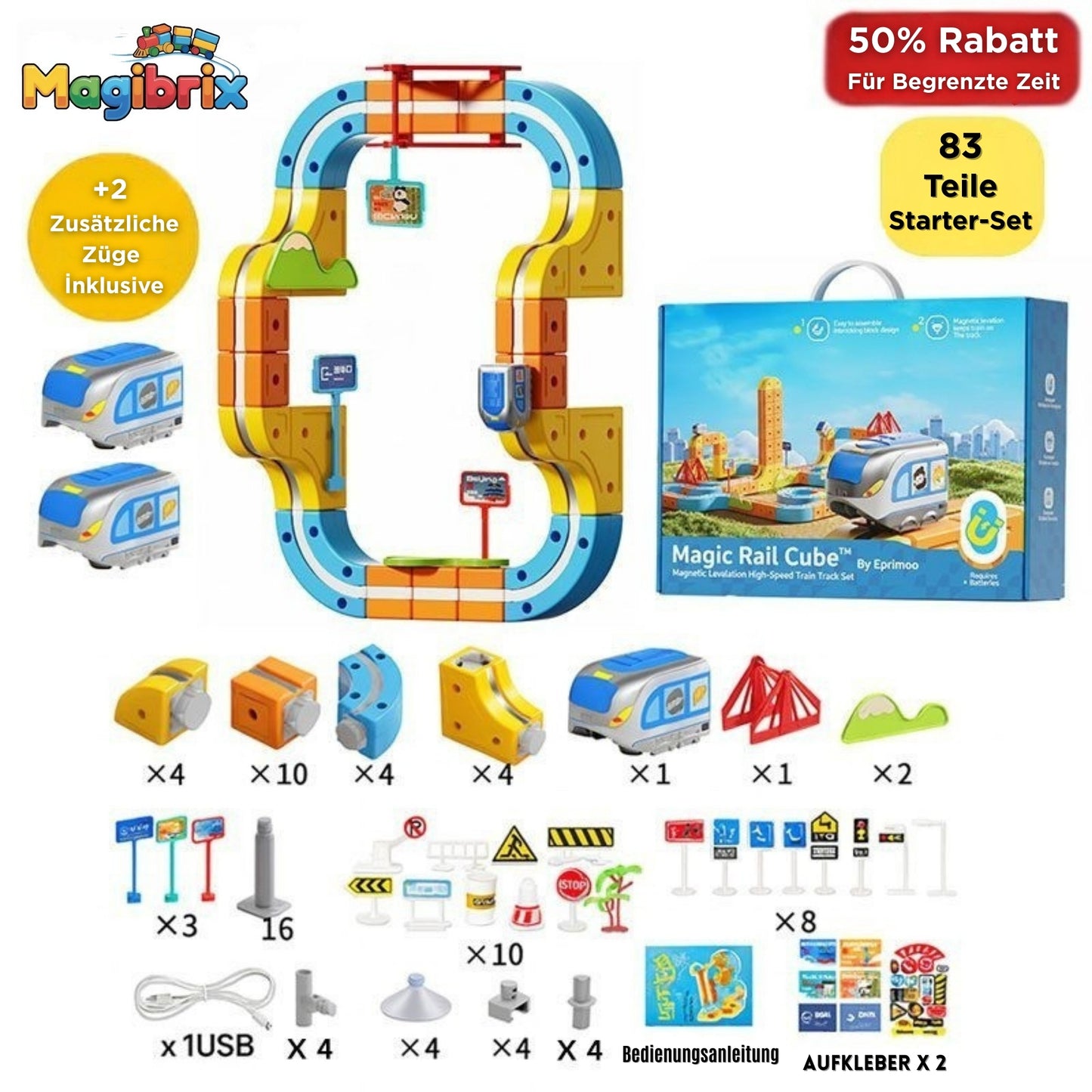 Magibrix™ - Abenteuerzug-Set