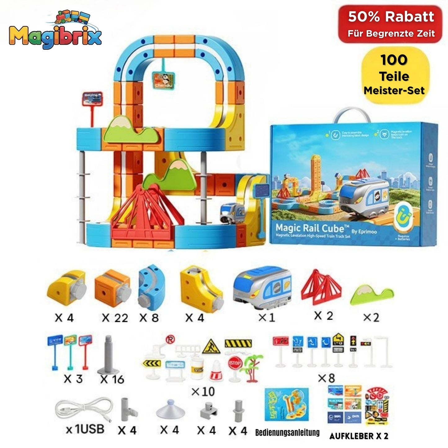 Magibrix™ - Abenteuerzug-Set