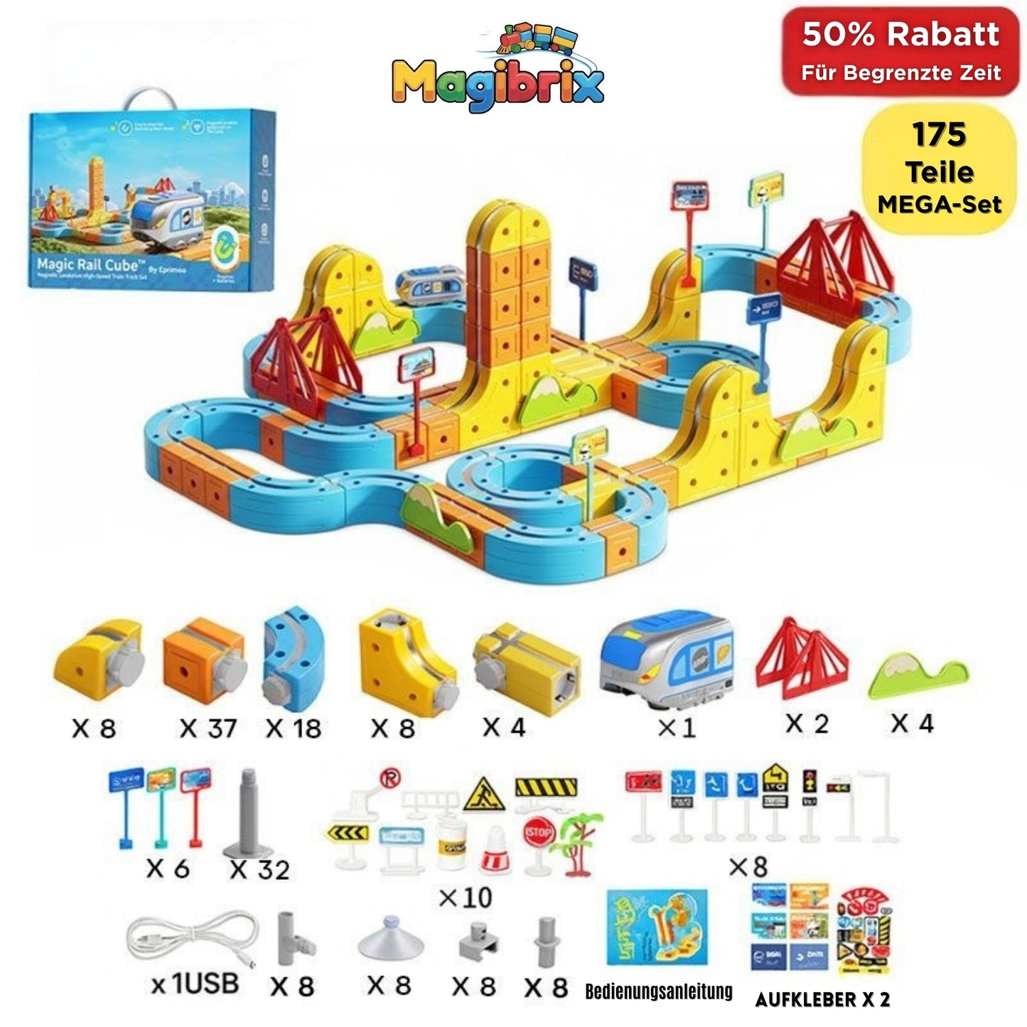 Magibrix™ - Abenteuerzug-Set