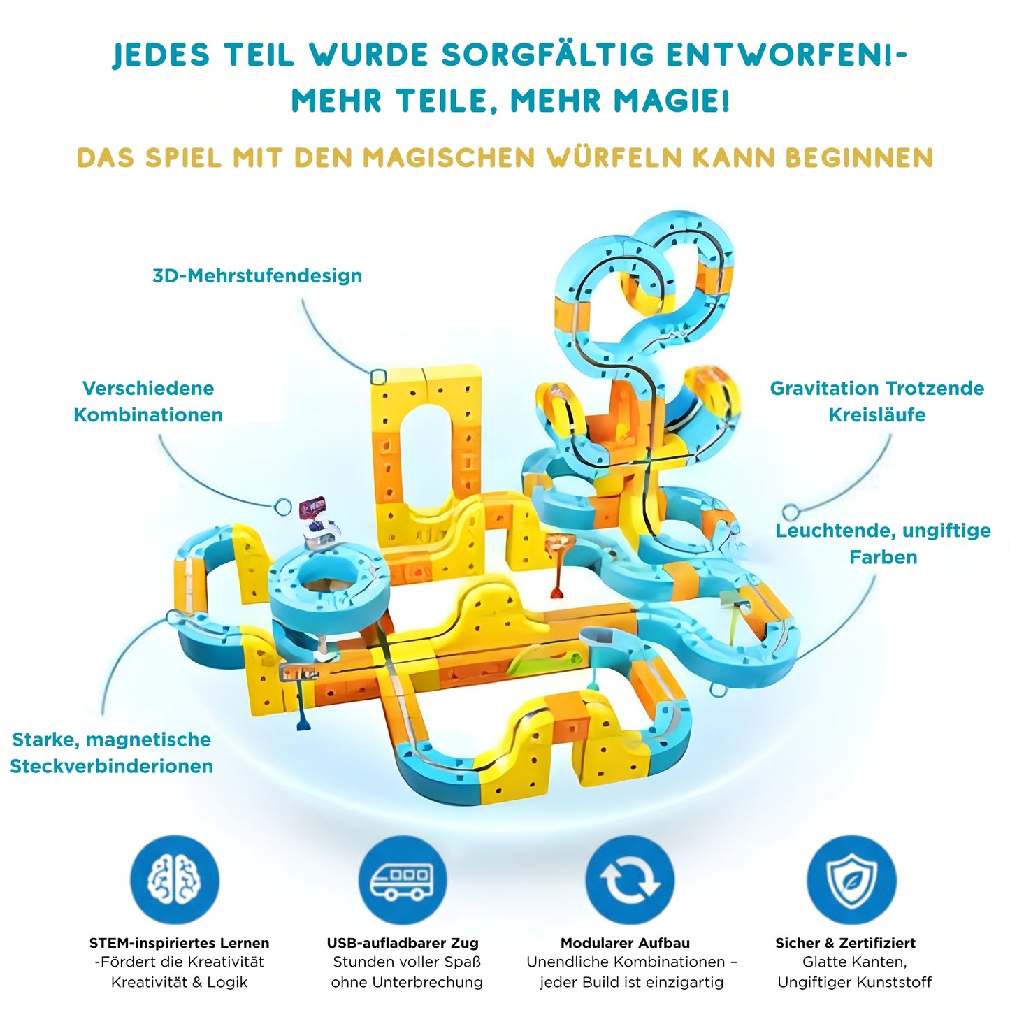 Magibrix™ - Abenteuerzug-Set